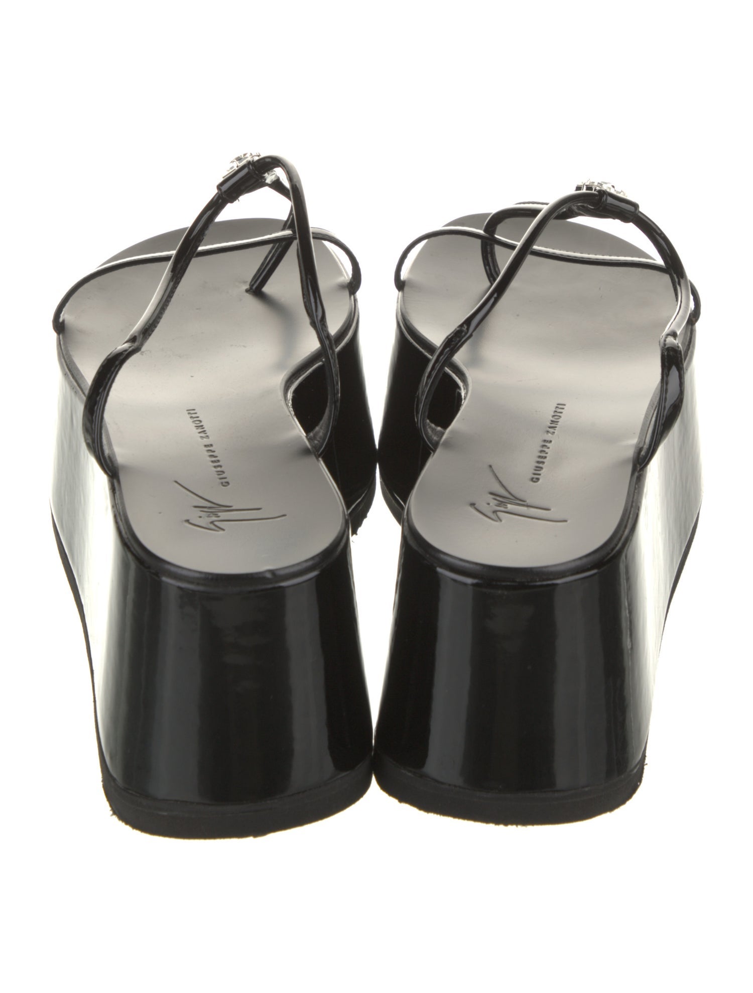 Giuseppe Zanotti Patent Leather T-Strap Sandals